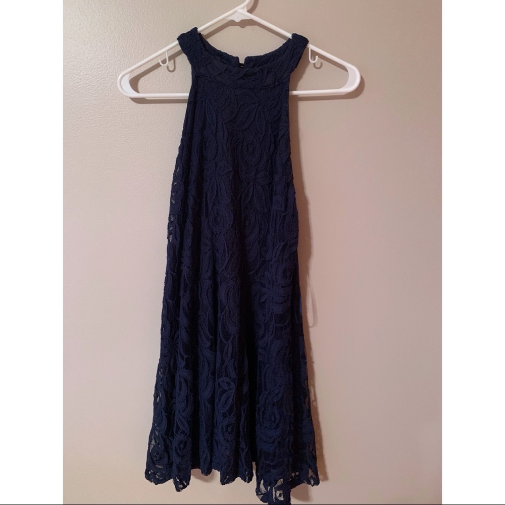 Navy blue lace dress